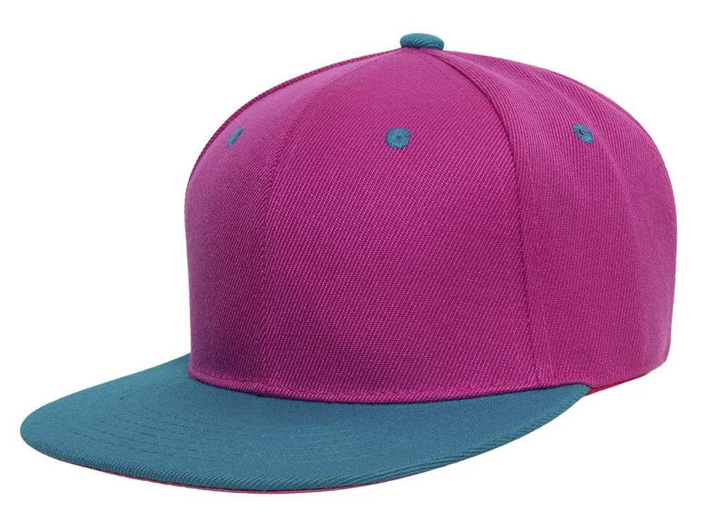 TopHeadwear Polyester Two-Tone Flat Bill Snapback