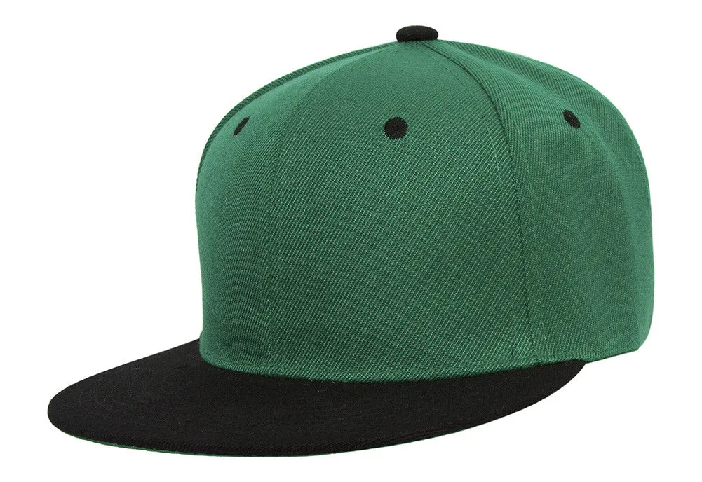 TopHeadwear Polyester Two-Tone Flat Bill Snapback