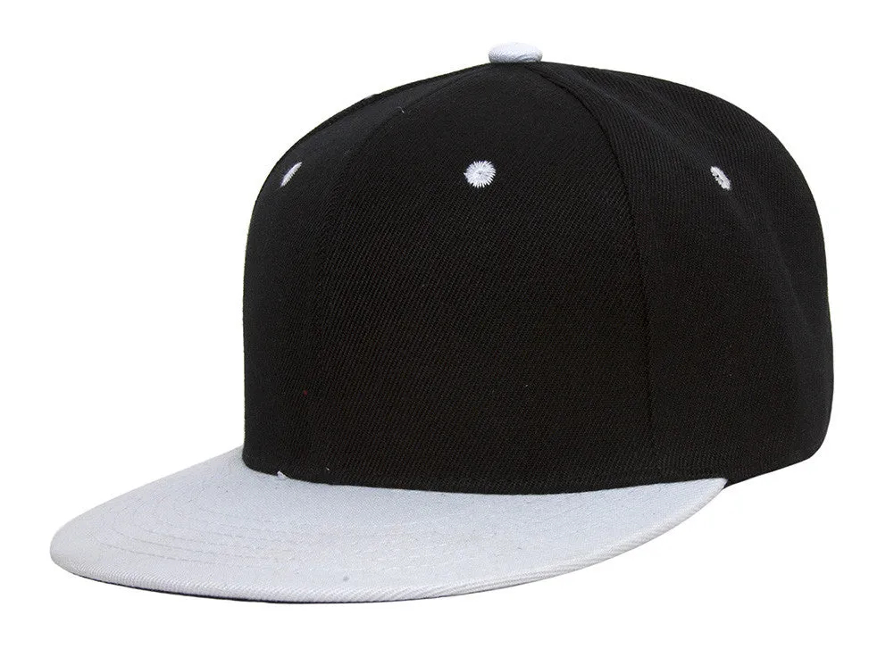 TopHeadwear Polyester Two-Tone Flat Bill Snapback