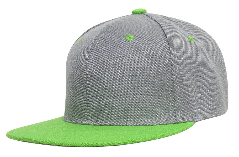 TopHeadwear Polyester Two-Tone Flat Bill Snapback