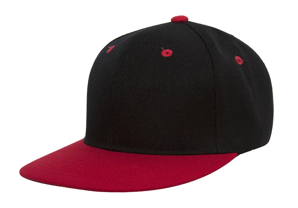 TopHeadwear Polyester Two-Tone Flat Bill Snapback