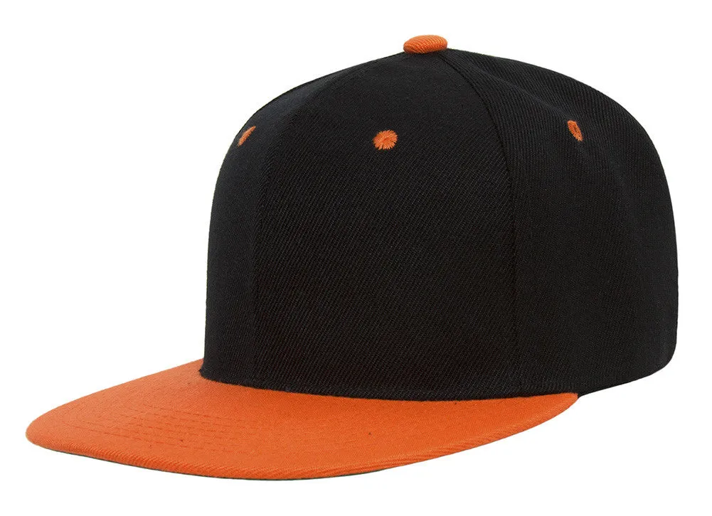 TopHeadwear Polyester Two-Tone Flat Bill Snapback