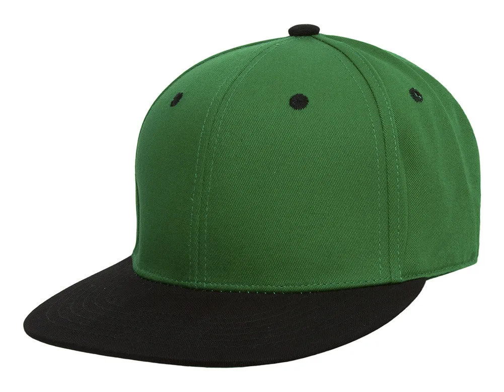 TopHeadwear Polyester Two-Tone Flat Bill Snapback