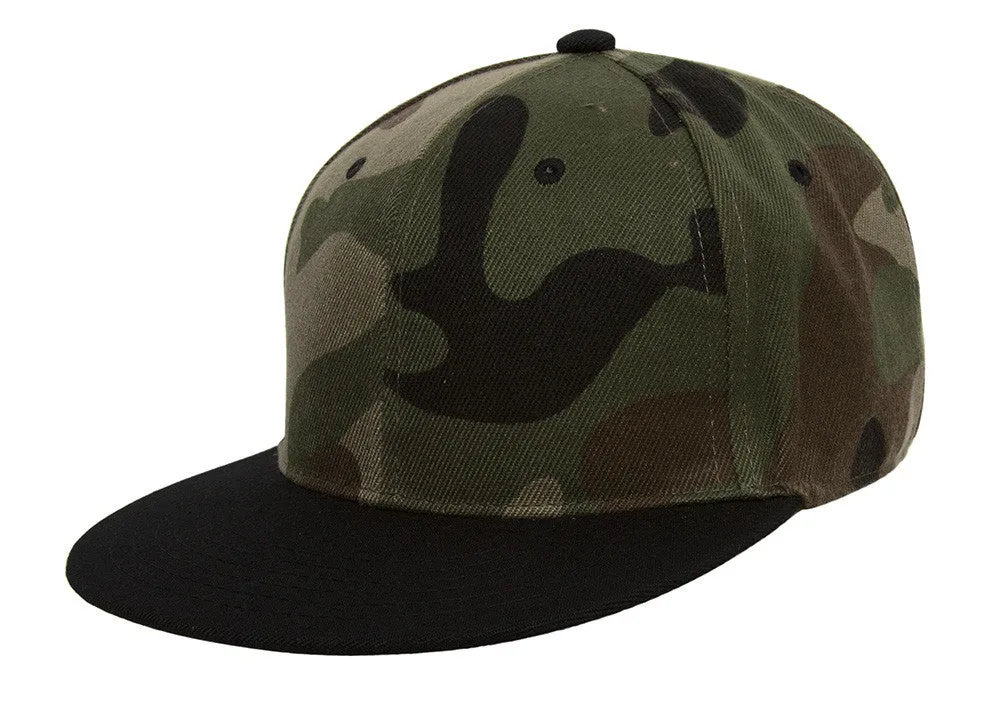 TopHeadwear Polyester Two-Tone Flat Bill Snapback