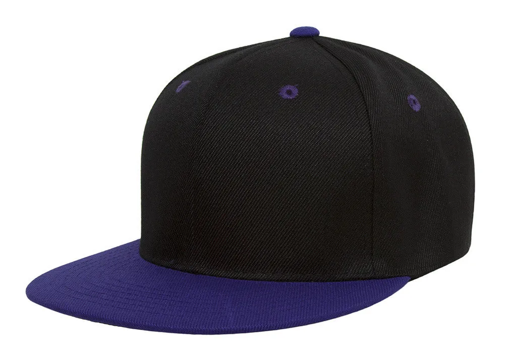 TopHeadwear Polyester Two-Tone Flat Bill Snapback