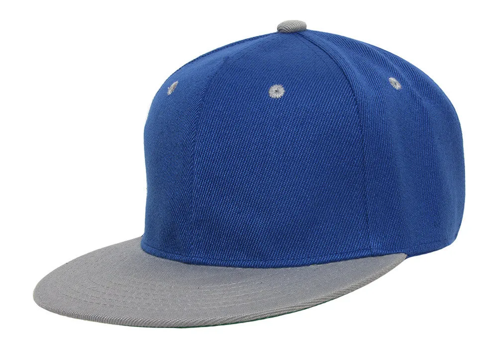 TopHeadwear Polyester Two-Tone Flat Bill Snapback