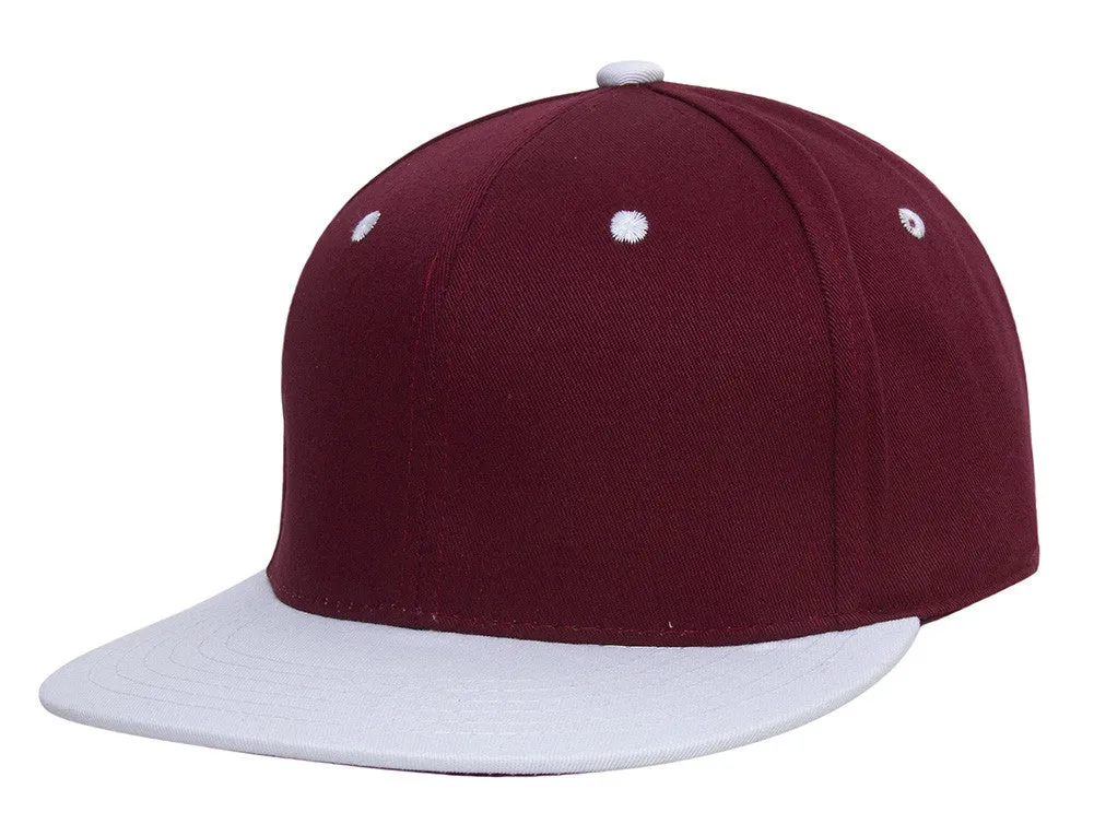 TopHeadwear Polyester Two-Tone Flat Bill Snapback