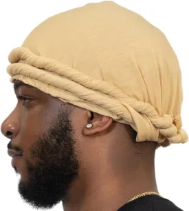 Veeta Superior Halo Turban Silk Satin Lined Head Wrap, Pre-Tied Turban for Men & Women, Turban Durag Wave Cap