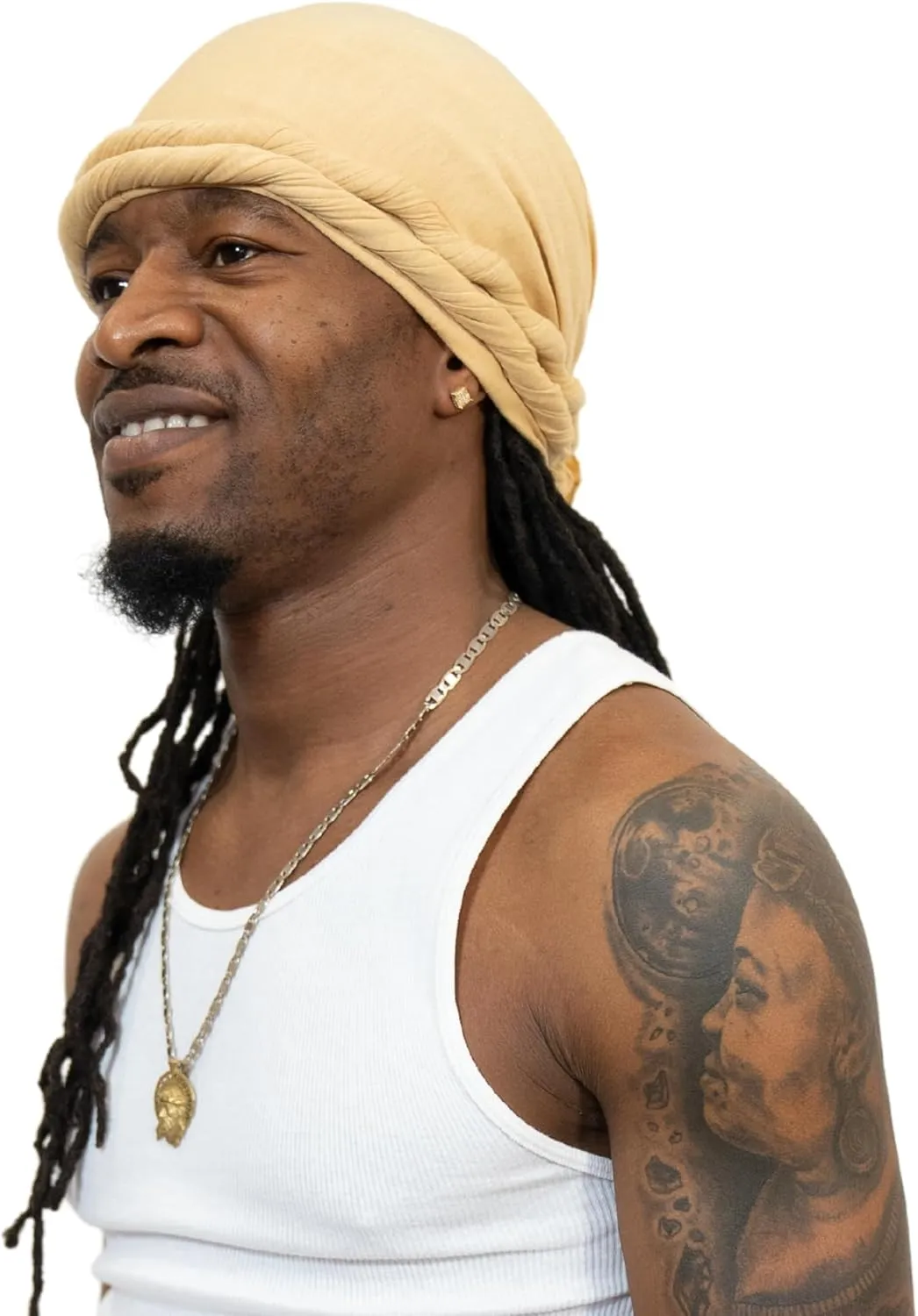 Veeta Superior Halo Turban Silk Satin Lined Head Wrap, Pre-Tied Turban for Men & Women, Turban Durag Wave Cap
