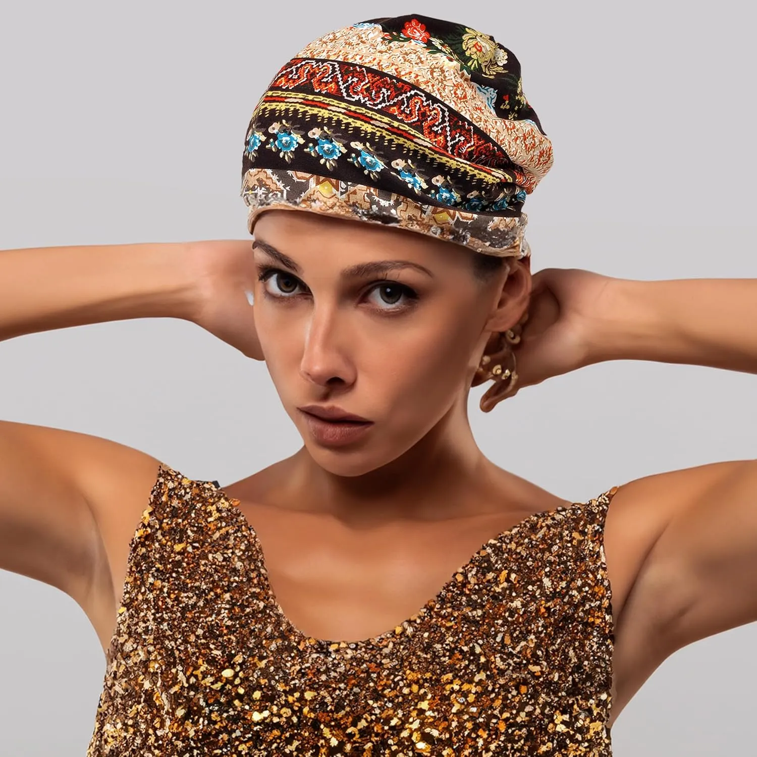 Women's Baggy Casual Chemo Beanie Hats Headwear Caps