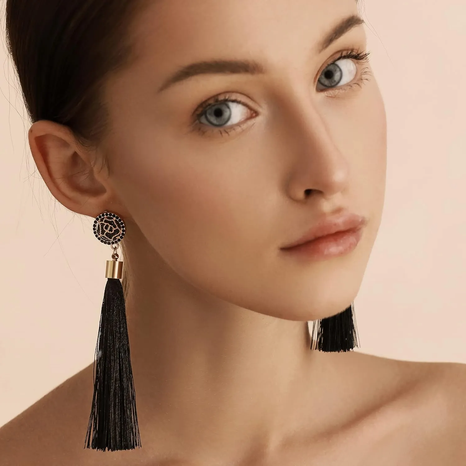 Zealmer Colorful Tassel Earrings For Women Bohemian Long Dangle Drop Statement Earrings Fashion Jewelry For Birthday Christmas Valentines Day Gift