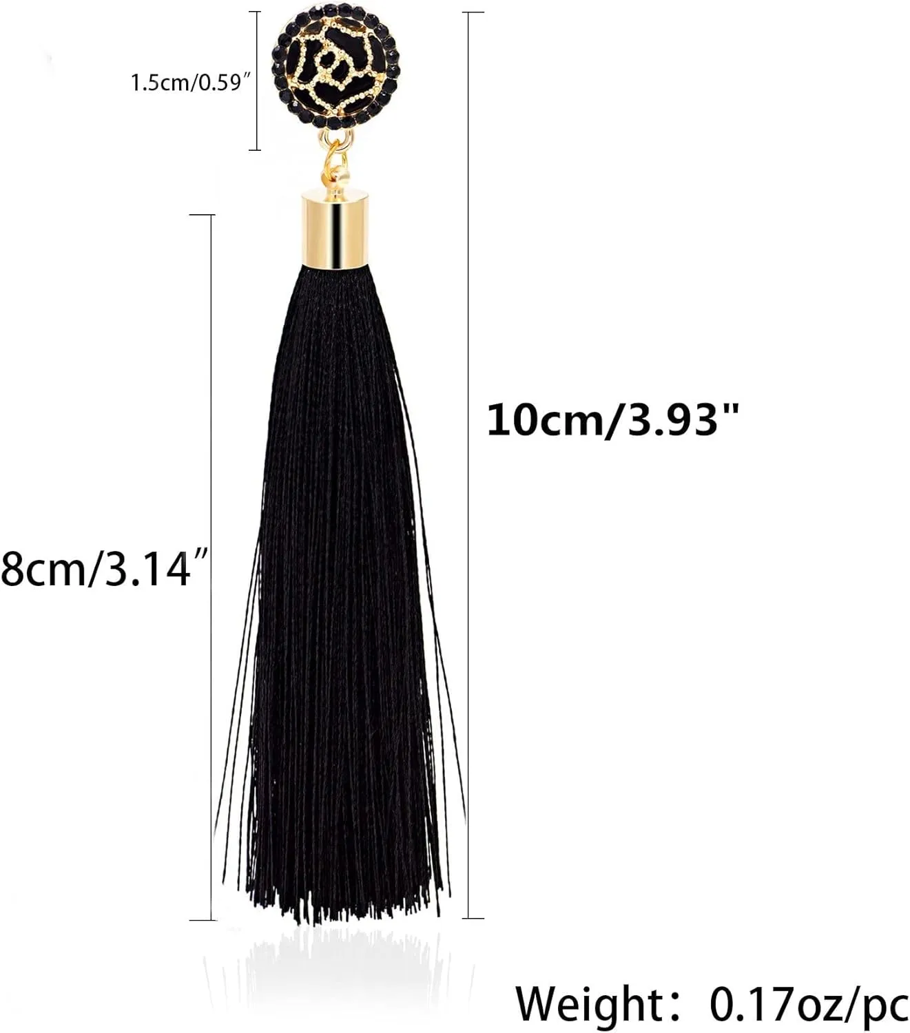 Zealmer Colorful Tassel Earrings For Women Bohemian Long Dangle Drop Statement Earrings Fashion Jewelry For Birthday Christmas Valentines Day Gift